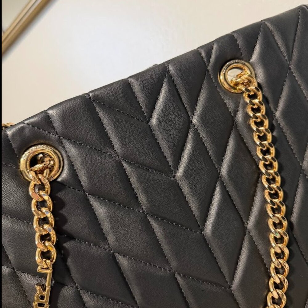 NWOT Karl Lagerfeld Paris Lafayette quilted leather tote - Picture 2 of 6